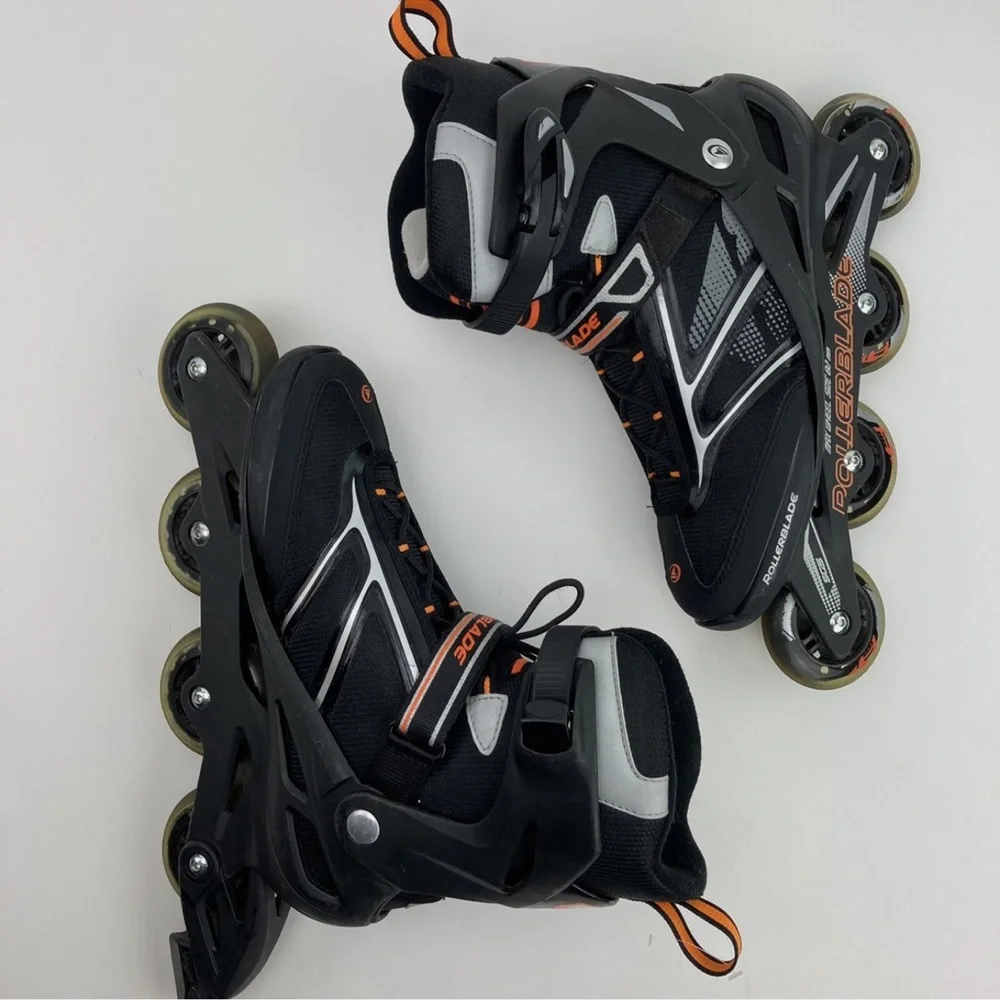 Rollerblade Zetra Blade Inline Skates Men's Size 11 Black white orange - Picture 3 of 8